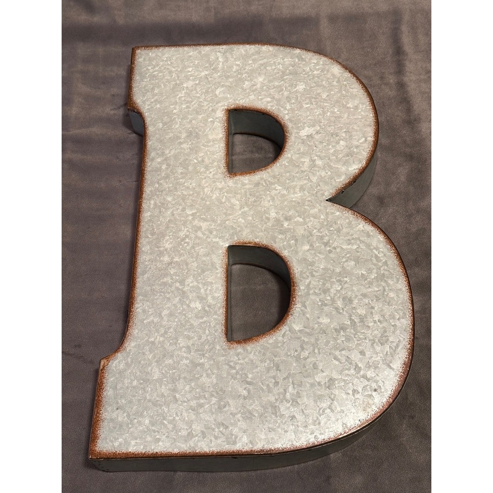 Hobby Lobby Galvanized Metal Letter B Wall Decor Rustic Industrial Farmhouse